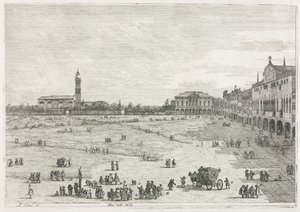 Udsigt: Prà della Valle, Padova af Antonio Canaletto