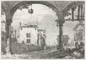 Udsigt: Portikoen med lanternen af Antonio Canaletto