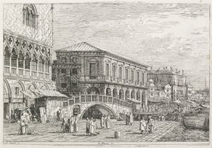 Udsigt: Fængslet, Venedig af Antonio Canaletto