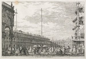 Udsigt: Prokuratorpaladset og kirken St. Géminien, Venedig