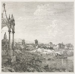 Visninger: En biskops grav, 1735-1746. af Giovanni Antonio Canal