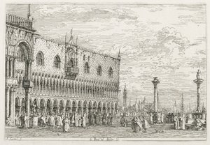 Visninger: Proklamationens sten i Venedig, 1735-1746. af Giovanni Antonio Canal