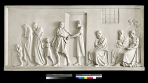 Sokrates forlader sin familie, 1787-1790 (gips) af Antonio Canova