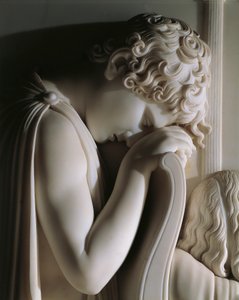 Grevindens sorg af Haro, af Antonio Canova (1757-1822), marmorrelief af Antonio Canova