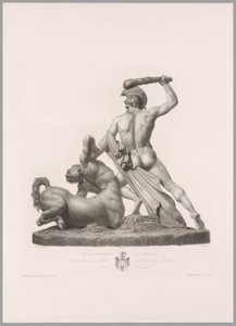 Theseus og Kentaur, bagfra, fra Oeuvre de Canova af Antonio Canova