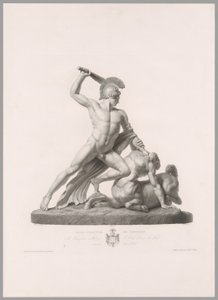Theseus og Kentaur, set forfra, fra Oeuvre de Canova af Antonio Canova