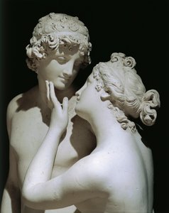 Venus og Adonis af Antonio Canova (1757-1822), marmorfigurgruppe, detaljer