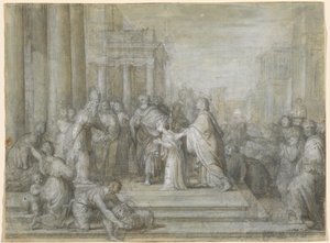 Præsentationen af jomfruen i templet af Antonio Cavallucci