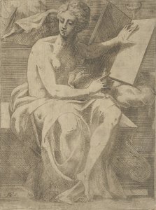 En sibylle, 1540-45. af Antonio Fantuzzi