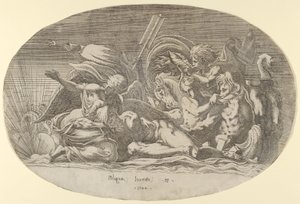 Iris, Neptun og søvn, 1544. af Antonio Fantuzzi