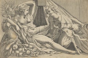 Jupiter og Antiope, 1540-45. af Antonio Fantuzzi