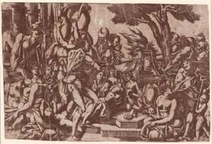 Offer til Priapus af Antonio Fantuzzi after Rosso Fiorentino