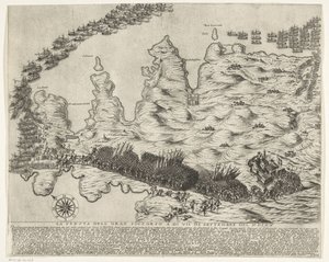 Ankomst af hjælpetropper til Malta La veduta della gran soccorso a di VII di settembre del MDLXV (titel på objekt) The Siege of Malta (serietitel) af Antonio Francesco Lucini