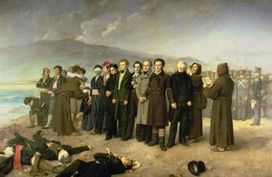 Henrettelse af Jose Maria de Torrijos y Uriarte (1791-1831) og hans ledsagere i 1831, 1888