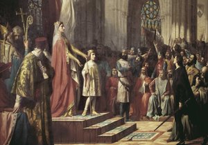 Maria de Molina præsenterer sin søn for Valladolid Cortes. 1863 (olie på lærred)
