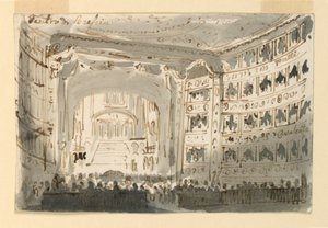 Interiør af teater i Brescia af Antonio Giuseppe Basoli
