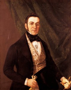Portræt af Manuel Breton de los Harreros (1796-1873), spansk digter og dramatiker. Maleri af Antonio Gomez y Cros (slutningen af ​​18.-1863) af Antonio Gomez Cros