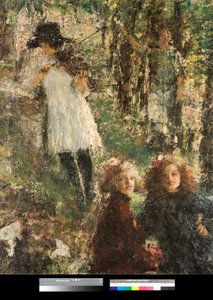 Refleksioner (refleksioner) Maleri af Antonio Mancini (1852-1930) 1920 Privat samling af Antonio Mancini