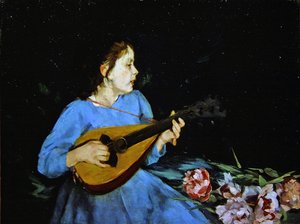 Mandolinspilleren (olie på lærred)
