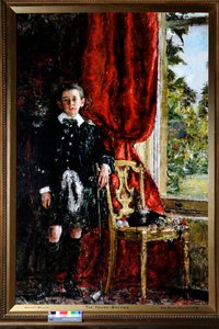 Den unge golfspiller (olie på lærred) af Antonio Mancini