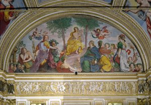 Spejlsalen, Apollo og muserne (fresco) af Antonio Maria Viani