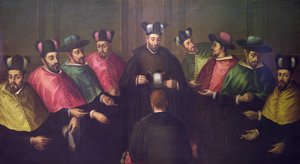 Placering af doktorgraden Biretta (olie på lærred) af Antonio Martinez Anaya