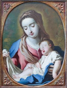 Madonna og barn, begyndelsen af det 18. århundrede (olie på lærred) af Antonio Paglia