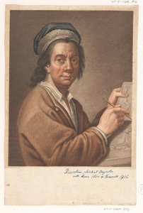 Portræt af kunstner Michelangelo Ricciolini af Antonio Pazzi