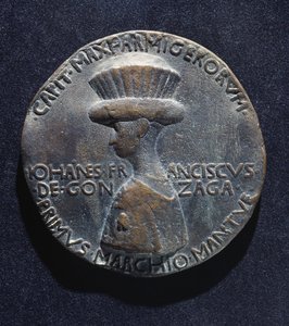 Bronzemedalje af Gianfrancesco Gonzaga (1395-1444), forside, designet af Antonio di Puccio Pisano, kendt som Pisanello (1395-1455 ca.), diameter 10,20 cm af Antonio Pisanello