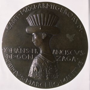 Portrætmedalje af Gianfrancesco Gonzaga (13945-1444) 1446-8 (bronze) (for bagsiden se 96844)