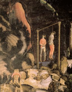 The Hanged Men, detalje fra St. George and the Princess af Antonio Pisanello