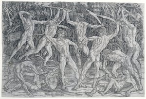 Battle of the Nudes Slaget om de nøgne mænd Sværdmændene af Antonio Pollaiuolo