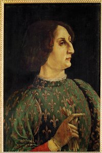 Galeazzo Maria Sforza (tempera på træ) af Antonio Pollaiuolo