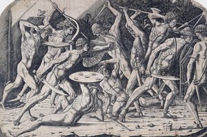Hercules and the Giants, c.1475-80 af Antonio Pollaiuolo