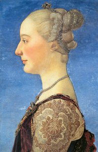 Portræt af en ung kvinde, 1475 af Antonio Pollaiuolo