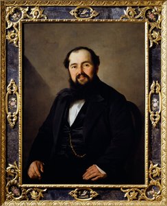Portræt af Giuseppe Viti (1816-1860), italiensk rejsende og handelsmand, Maleri af Antonio Puccinelli (1822-1897)