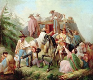 Angreb på en diligence af briganders af Antonio Serrano