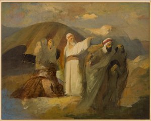 Bibelsk scene (olie på lærred) af Antonio Simonazzi