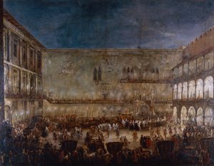 Saksin prinsessa Amalien saapuminen Padovaan, Antonio Stom (noin 1688-1734) af Antonio Stom