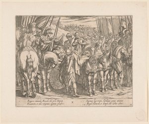 Alexander den Store finder liget af Darius Alexander den Stores gerninger (serietitel) Alexandri magni praecipvae res gestae (serietitel) af Antonio Tempesta