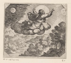 Gud skaber solen, månen og stjernerne Oprettelse (serietitel) af Antonio Tempesta