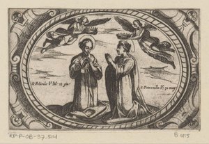 H. Felicula i H. Petronilla Romansk martelaressen (serietitel) Imagini di many virgini Rom nel martyrio (serietitel) af Antonio Tempesta