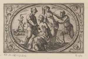 H. Licidia i H. Margarita Romeinse martelaressen (serietitel) Imagini di moltes vergini Rom i martyrium (serietitel) af Antonio Tempesta
