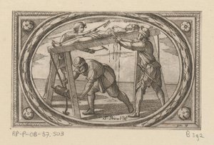 H. Prisca Romeinse martelaressen (serietitel) Imagini di moltes vergini Rom i martyrium (serietitel) af Antonio Tempesta