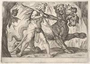 Hercules og Cerberus: Hercules tager fat i Cerberus