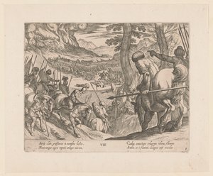 Alexander den Stores hær omringer fjendens styrker med ild Alexander den Stores gerninger (serietitel) Alexandri magni praecipvae res gestae (serietitel) af Antonio Tempesta