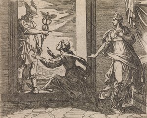 Mercury Turning Mercury to Stone Mercury Turning Stone to Stone..., Udgivet efter af Antonio Tempesta