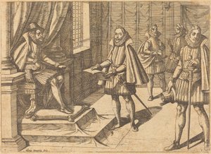 Filip II af Spanien på sin trone af Antonio Tempesta