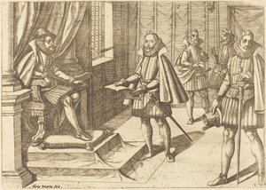 Filip II af Spanien på sin trone af Antonio Tempesta