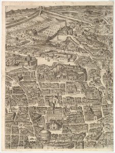 Plan for byen Rom. Del 3 med Santa Maria Maggiore, Pantheon og Trajans ..., 1645.